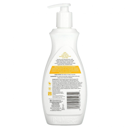 Palmer's, Shea Butter Formula, питательный лосьон для тела с необработанным маслом ши и витамином Е, для ежедневного применения, 400 мл (13,5 жидк. унции) #1