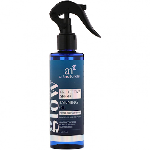 Artnaturals, Glow, масло для загара, с SPF 4+, 177 мл (6 унций) #1