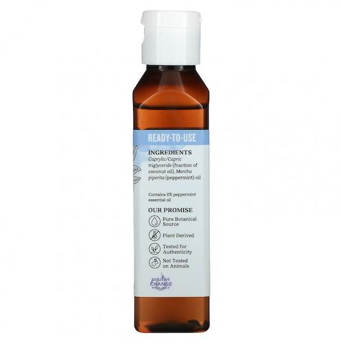 Aura Cacia, Чистое эфирное масло во фракционированном кокосовом масле, перечная мята, 118 мл (4 жидк. Унции) #1