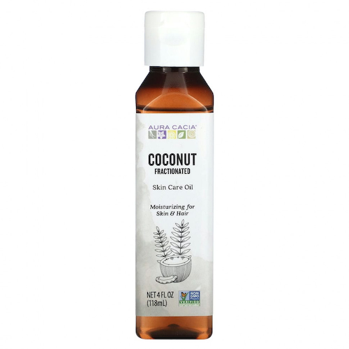 Aura Cacia, Фракционированное масло для ухода за кожей, кокос, 118 мл (4 жидк. Унции) #1