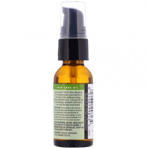 Aura Cacia, Органическое масло баобаба, масло для ухода за кожей, 30 мл (1 жидк. Унция) #1