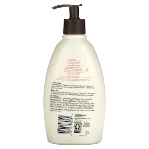 Aveeno, Увлажняющий крем с маслом, с легким ароматом, 354 мл (12 жидк. Унций) #1