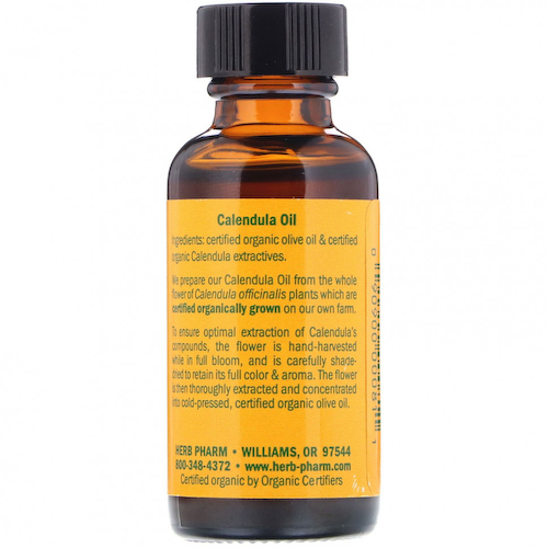Herb Pharm, Масло календулы, 1 жидкая унция (30 мл) #1