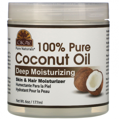 Okay Pure Naturals, 100% чистое кокосовое масло, глубокое увлажнение, 6 унций (177 мл) #1
