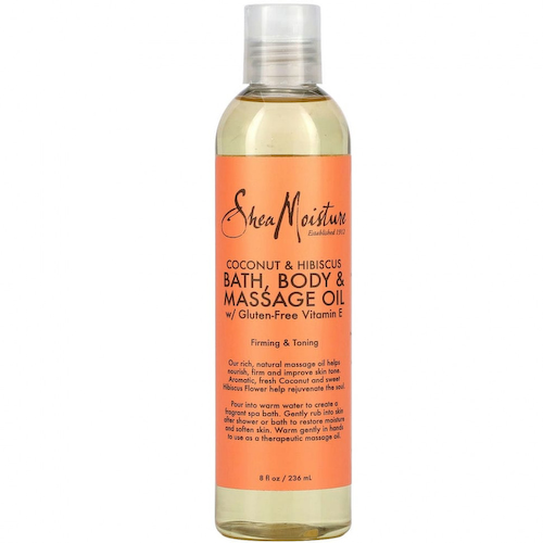 SheaMoisture, Масло для ванн, тела и массажа с безглютеновым витамином Е, кокосом и гибискусом, 236 мл (8 жидк. Унций) #1