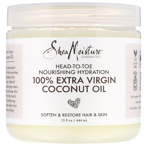 SheaMoisture, Питательное увлажнение с головы до ног, 100% кокосовое масло первого отжима, 15 жидких унций (444 мл) #1