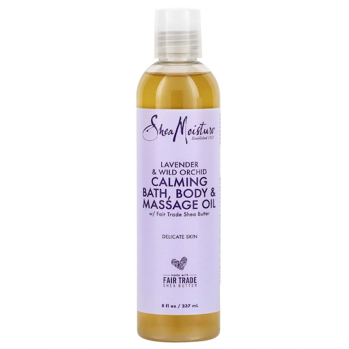SheaMoisture, Успокаивающее масло для ванн, массажное масло для тела, для нежной кожи, лаванда и дикая орхидея, 237 мл (8 жидк. Унций) #1
