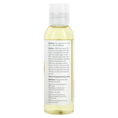 NOW Foods, Solutions, Абрикосовое масло, 4 жидких унции (118 мл) #1