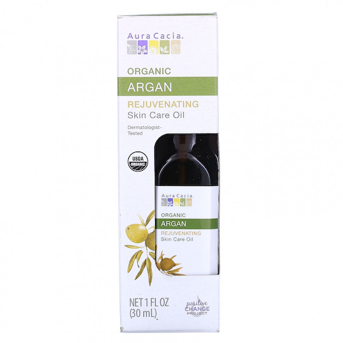 Aura Cacia, Органическое уходовое масло для кожи, омолаживающее, аргана, 1 ж. унц. (30 мл) #1