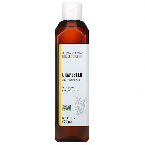 Aura Cacia, Масло для ухода за кожей, виноградные косточки, 16 жидких унций (473 мл) #1