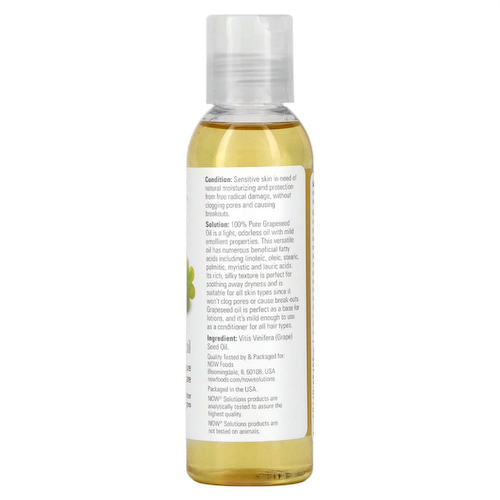 NOW Foods, Solutions, Grapeseed Oil, 4oz #1