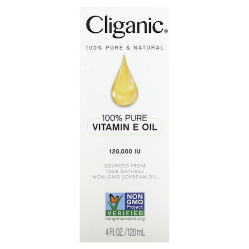 Cliganic, 100% чистое и натуральное, масло с витамином Е, 120 000 МЕ, 120 мл (4 жидк. Унции) #1