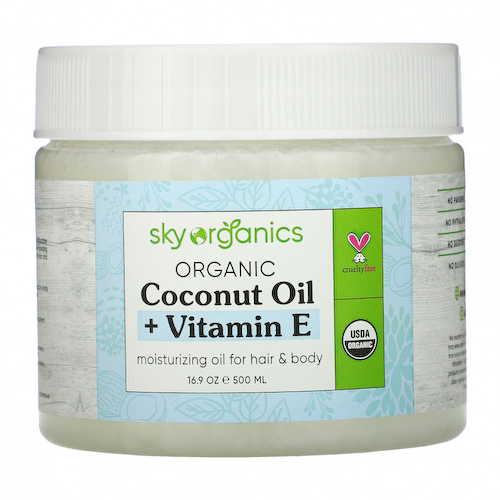 Sky Organics, органическое кокосовое масло с витамином E, 500 мл (16,9 жидк. унций) #1