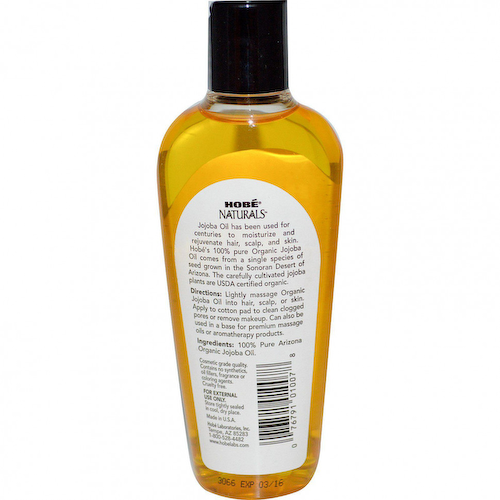 Hobe Labs, Naturals, органическое масло жожоба, 118 мл (4 жидких унции) #1