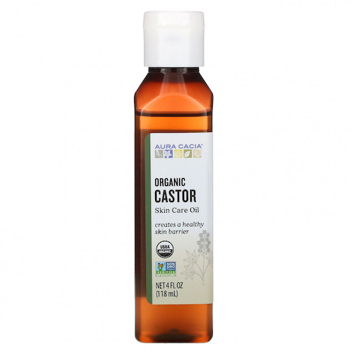 Aura Cacia, Масло для ухода за кожей, органическое касторовое масло, 118 мл (4 жидк. Унции) #1