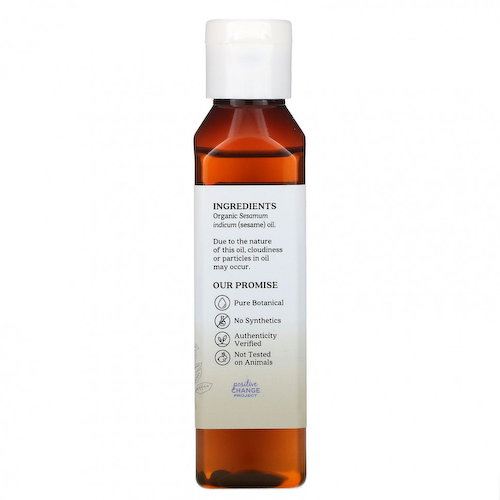 Aura Cacia, Органическое кунжутное масло для ухода за кожей, 4 жидкие унции (118 мл) #1