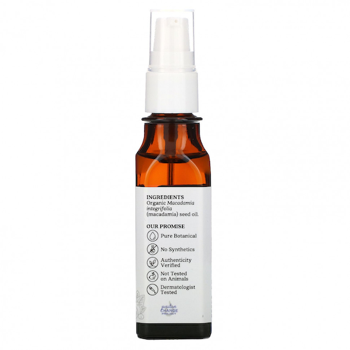 Aura Cacia, Органика, Натуральные средства для ухода за кожей, Масло макадамии, 1 жидкая унция (30 мл) #1
