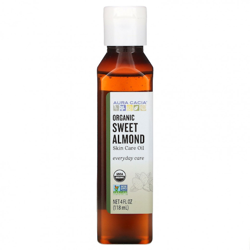 Aura Cacia, Organic, масло для ухода за кожей, сладкий миндаль, 118 мл (4 жидк. Унции) #1
