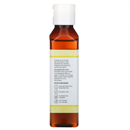 Aura Cacia, Ароматерапевтическое масло для тела, успокаивающая ромашка, 4 жидких унции (118 мл) #1