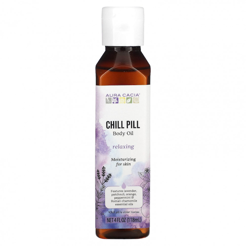 Aura Cacia, Chill Pill, масло для тела, 118 мл (4 жидк. Унции) #1