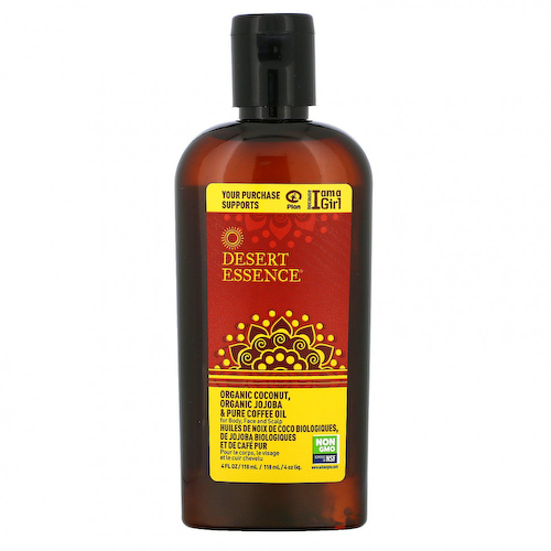Desert Essence, Масло органического кокоса, жожоба и чистого кофе, 118 мл (4 жидк. унции) #1