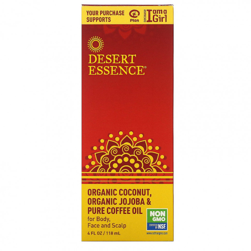 Desert Essence, Масло органического кокоса, жожоба и чистого кофе, 118 мл (4 жидк. унции) #1