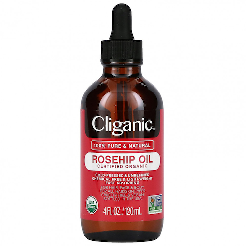 Cliganic, 100% чистое и натуральное, масло шиповника, 120 мл (4 жидк. Унции) #1