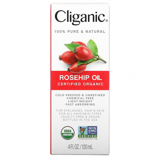 Cliganic, 100% чистое и натуральное, масло шиповника, 120 мл (4 жидк. Унции) #1