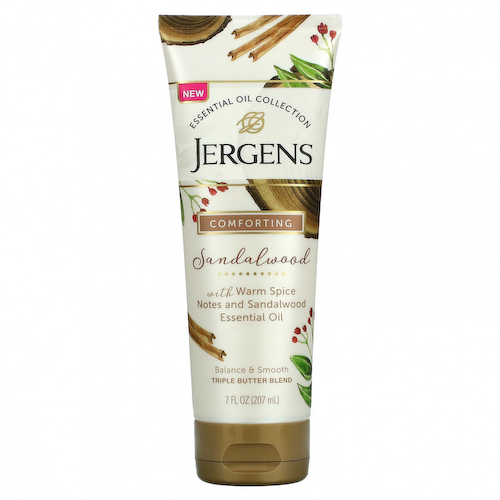 Jergens, Essential Oil Collection, масло для тела, сандаловое дерево, 207 мл (7 жидк. Унций) #1