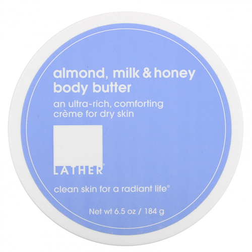 Lather, Миндаль, масло для тела с молоком и медом, 184 г (6,5 унции) #1