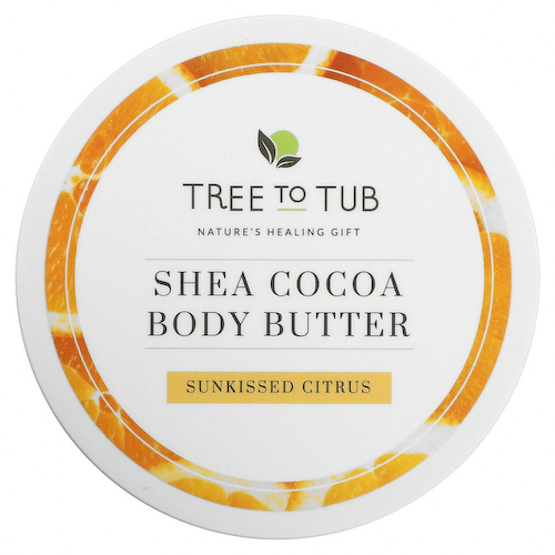 Tree To Tub, Глубоко увлажняющее масло для тела с ши и какао для очень сухой кожи, солнечные цитрусовые, 200 мл (6,7 жидк. Унции) #1