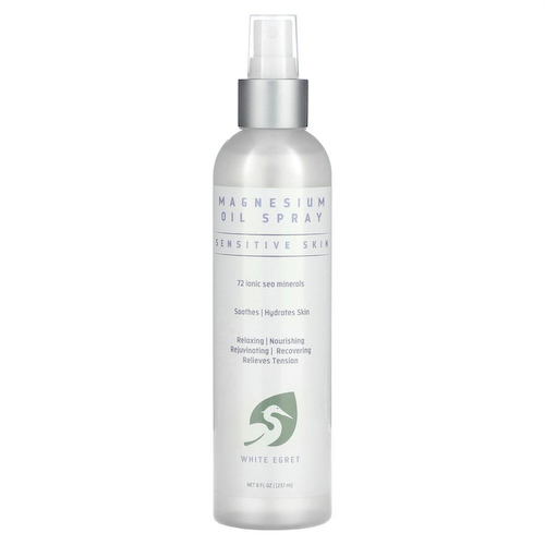 White Egret Personal Care, Спрей с магниевым маслом, для чувствительной кожи, 237 мл (8 жидк. Унций) #1