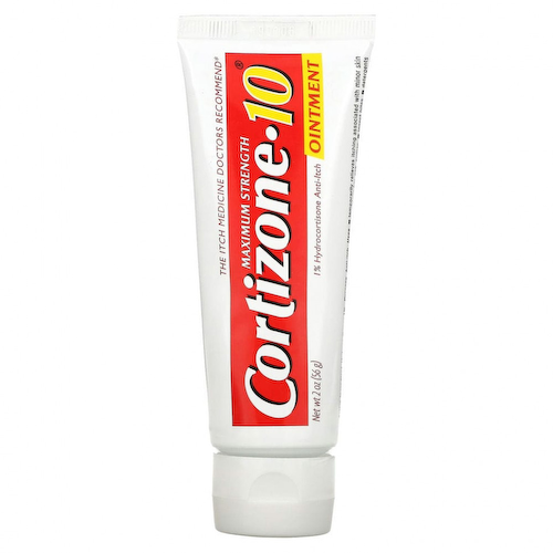 Cortizone 10, 1% гидрокортизоновая мазь против зуда, водостойкая, максимальная сила, 2 унции (56 г) #1