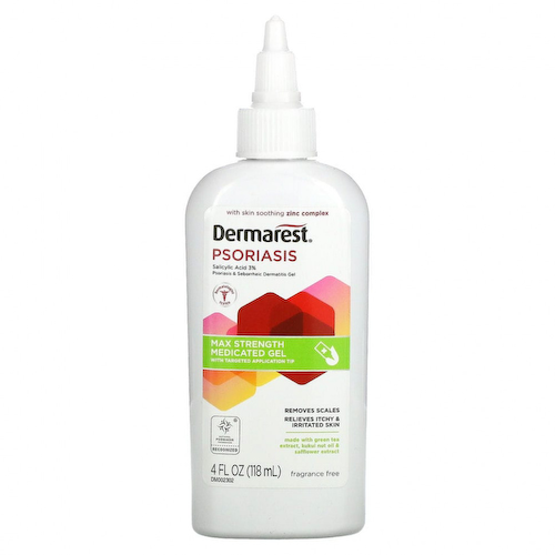 Dermarest, Псориаз, лечебный гель максимальной силы действия, без отдушек, 118 мл (4 жидк. Унции) #1