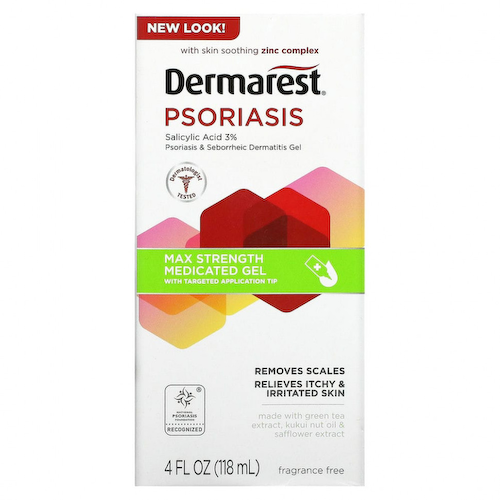 Dermarest, Псориаз, лечебный гель максимальной силы действия, без отдушек, 118 мл (4 жидк. Унции) #1