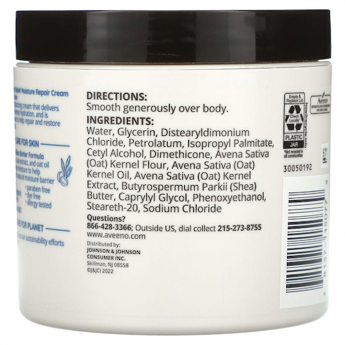 Aveeno, Active Naturals, восстанавливающий увлажняющий крем для кожи, без ароматов, 311 г (11 унций) #1