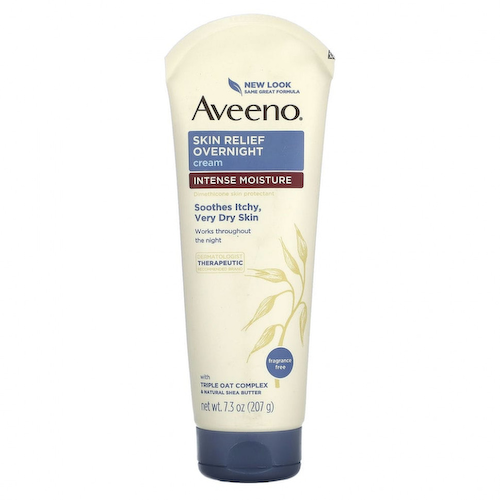 Aveeno, Ночной крем для облегчения состояния кожи, интенсивное увлажнение, без отдушек, 207 г (7,3 унции) #1
