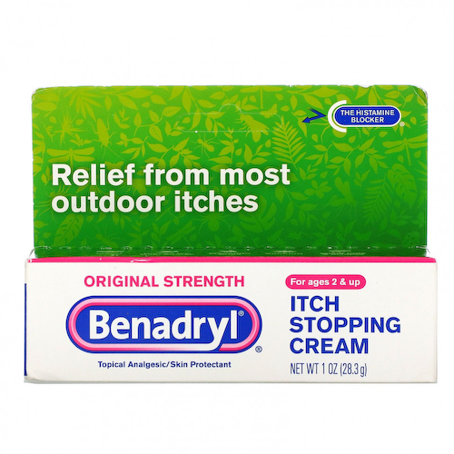 Benadryl, Original Strength, крем от зуда, для детей от 2 лет, 28,3 г (1 унция) #1