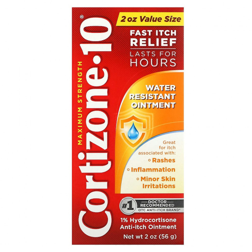 Cortizone 10, Максимальная сила действия, водостойкая мазь, 56 г (2 унции) #1