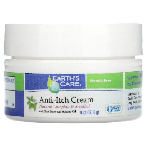Earth's Care, крем против зуда, с маслом ши и миндальным маслом, 6 г (0,21 унция) #1