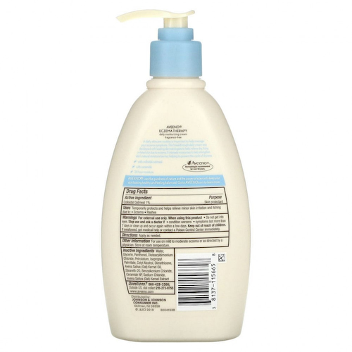 Aveeno, Eczema Therapy, Moisturizing Cream, Fragrance Free, 12 fl oz (354 ml) #1