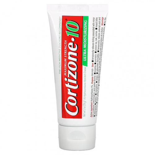 Cortizone 10, Крем против зуда с 1% гидрокортизоном, ультраувлажнение, максимальная сила действия, 56 г (2 унции) #1