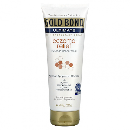 Gold Bond, Ultimate Eczema Relief, крем для защиты кожи, без отдушек, 226 г (8 унций) #1