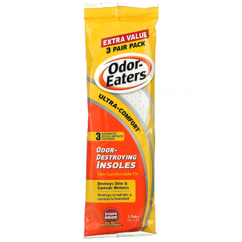 Odor Eaters, Стельки для удаления запаха, тонкая, удобная посадка, 3 пары #1