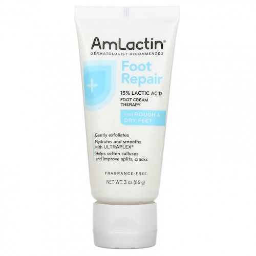 AmLactin, Foot Repair, для огрубевшей и сухой кожи ног, без отдушек, 85 г (3 унции) #1