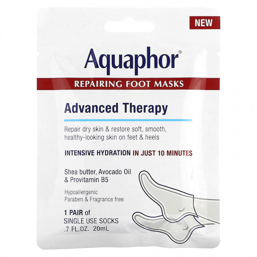 Aquaphor, Восстанавливающие маски для ног, 1 пара, 20 мл (0,7 жидк. Унции) #1
