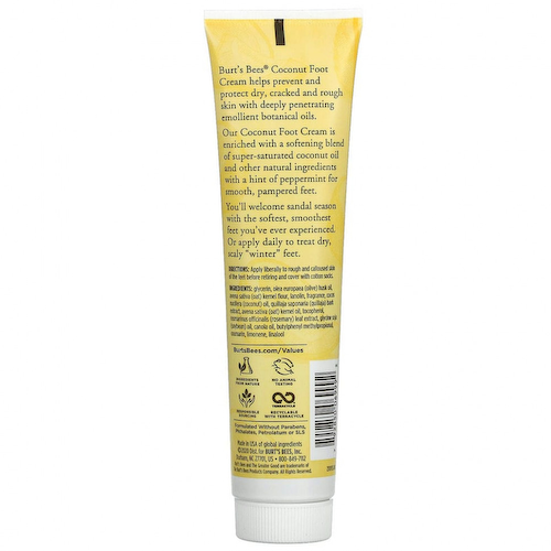 Burt's Bees, Кокосовый крем для ног с витамином E, 121 г (4,3 унции) #1
