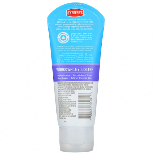 O'Keeffe's, Healthy Feet, Ночное средство, крем для ног, 3,0 унции (85 г) #1