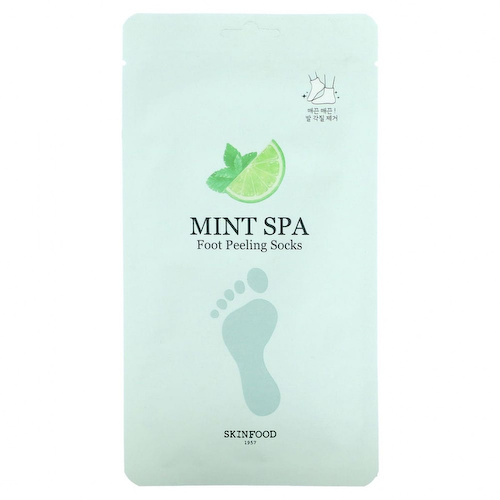 SKINFOOD, Mint Spa Foot Peeling Socks, 2 носка, 20 г #1