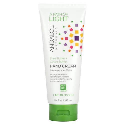 Andalou Naturals, A Path of Light, крем для рук с маслом ши и какао, цветы лайма, 100 мл (3,4 жидк. Унции) #1